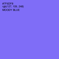 #7F6DF8 - Moody Blue Color Image