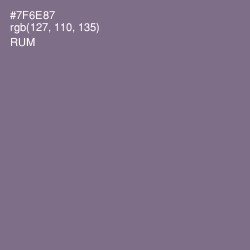 #7F6E87 - Rum Color Image