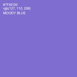 #7F6ED0 - Moody Blue Color Image