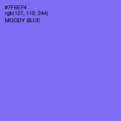 #7F6EF4 - Moody Blue Color Image