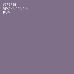 #7F6F88 - Rum Color Image