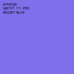 #7F6FEB - Moody Blue Color Image