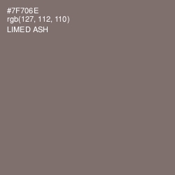 #7F706E - Limed Ash Color Image