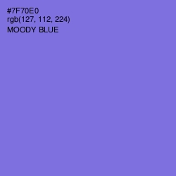#7F70E0 - Moody Blue Color Image