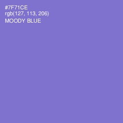 #7F71CE - Moody Blue Color Image