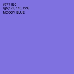 #7F71E0 - Moody Blue Color Image