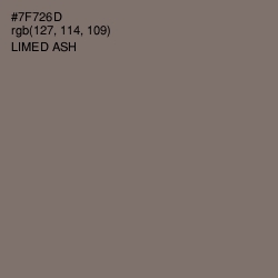 #7F726D - Limed Ash Color Image