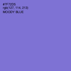 #7F72D5 - Moody Blue Color Image