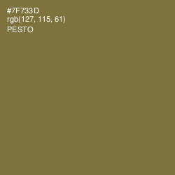 #7F733D - Pesto Color Image