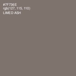 #7F736E - Limed Ash Color Image