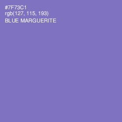 #7F73C1 - Blue Marguerite Color Image