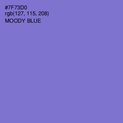 #7F73D0 - Moody Blue Color Image
