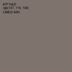 #7F746D - Limed Ash Color Image