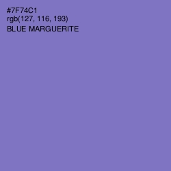 #7F74C1 - Blue Marguerite Color Image