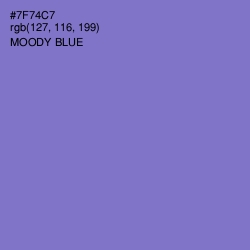 #7F74C7 - Moody Blue Color Image