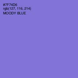 #7F74D6 - Moody Blue Color Image