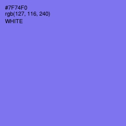 #7F74F0 - Moody Blue Color Image