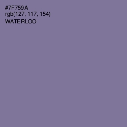 #7F759A - Waterloo  Color Image