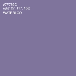 #7F759C - Waterloo  Color Image