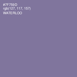 #7F759D - Waterloo  Color Image