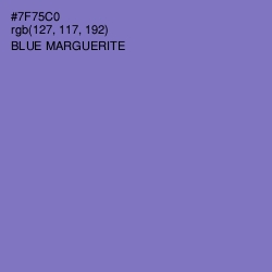 #7F75C0 - Blue Marguerite Color Image