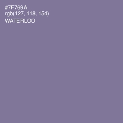 #7F769A - Waterloo  Color Image