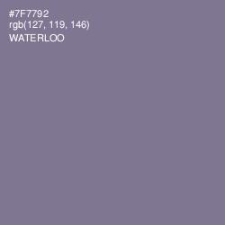 #7F7792 - Waterloo  Color Image