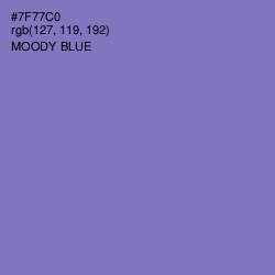 #7F77C0 - Moody Blue Color Image