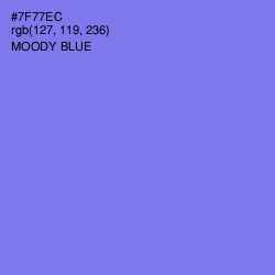 #7F77EC - Moody Blue Color Image
