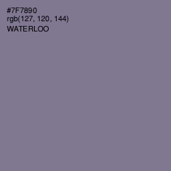 #7F7890 - Waterloo  Color Image