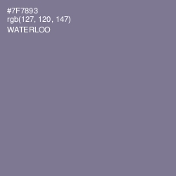 #7F7893 - Waterloo  Color Image