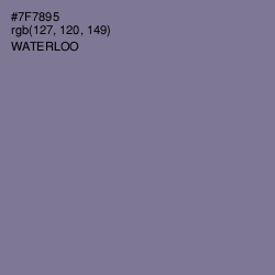 #7F7895 - Waterloo  Color Image