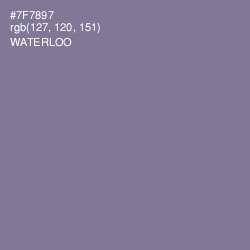 #7F7897 - Waterloo  Color Image