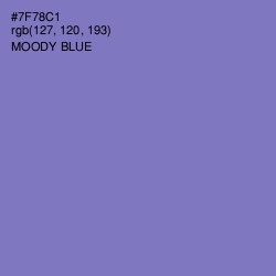 #7F78C1 - Moody Blue Color Image