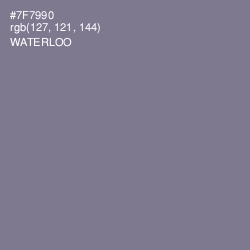 #7F7990 - Waterloo  Color Image