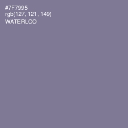#7F7995 - Waterloo  Color Image