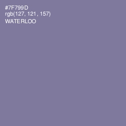 #7F799D - Waterloo  Color Image