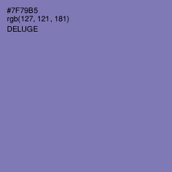 #7F79B5 - Deluge Color Image