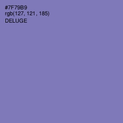 #7F79B9 - Deluge Color Image