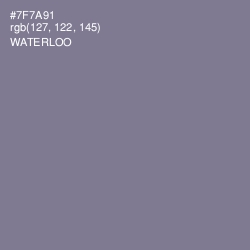 #7F7A91 - Waterloo  Color Image
