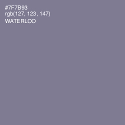 #7F7B93 - Waterloo  Color Image