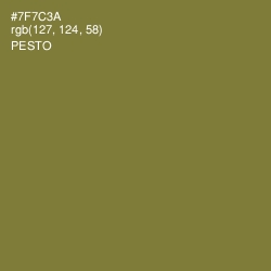 #7F7C3A - Pesto Color Image