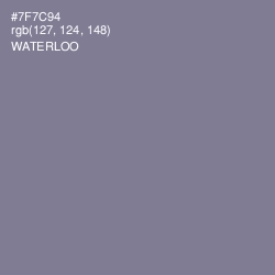 #7F7C94 - Waterloo  Color Image