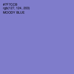 #7F7CCB - Moody Blue Color Image
