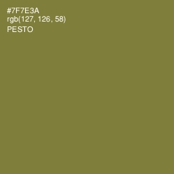#7F7E3A - Pesto Color Image