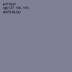 #7F7E97 - Waterloo  Color Image
