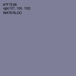 #7F7E98 - Waterloo  Color Image