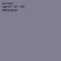 #7F7F91 - Waterloo  Color Image