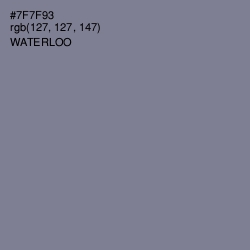 #7F7F93 - Waterloo  Color Image