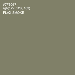 #7F8067 - Flax Smoke Color Image